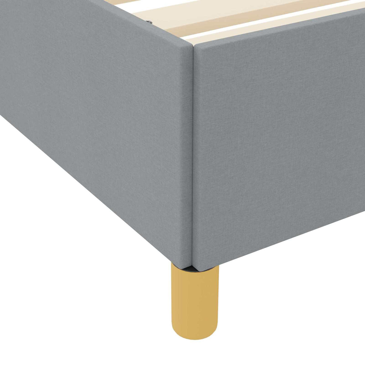 vidaXL Boxspring bed Lichtgrijs en Bruin en Wit 80 x 200 cm Stof