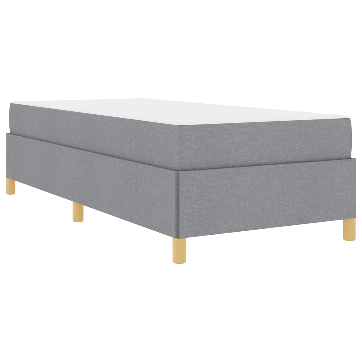 vidaXL Boxspring bed Lichtgrijs en Bruin en Wit 80 x 200 cm Stof