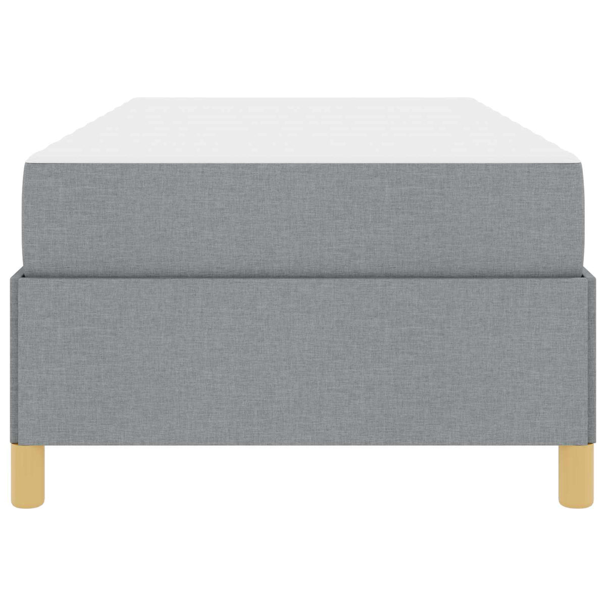 vidaXL Boxspring bed Lichtgrijs en Bruin en Wit 80 x 200 cm Stof