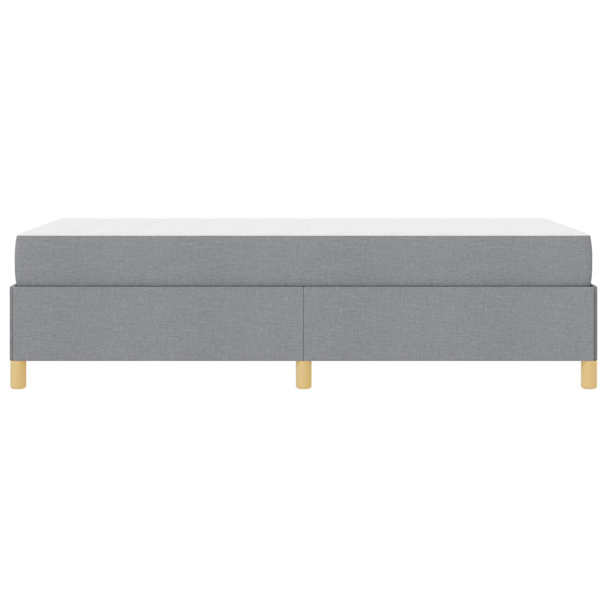 vidaXL Boxspring bed Lichtgrijs en Bruin en Wit 80 x 200 cm Stof