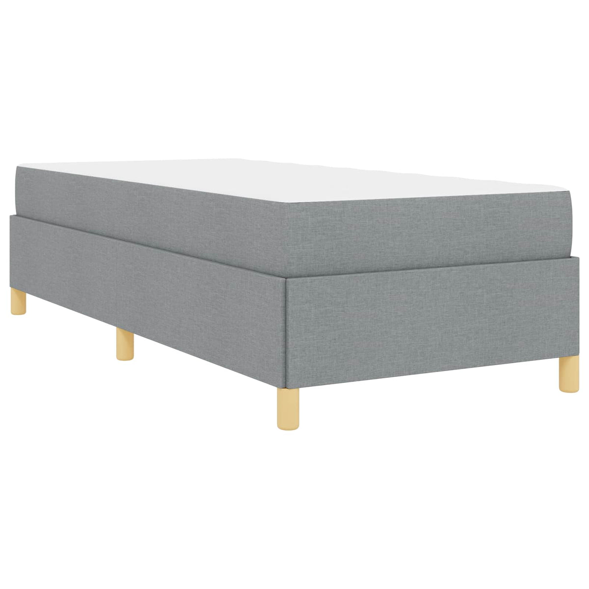 vidaXL Boxspring bed Lichtgrijs en Bruin en Wit 80 x 200 cm Stof
