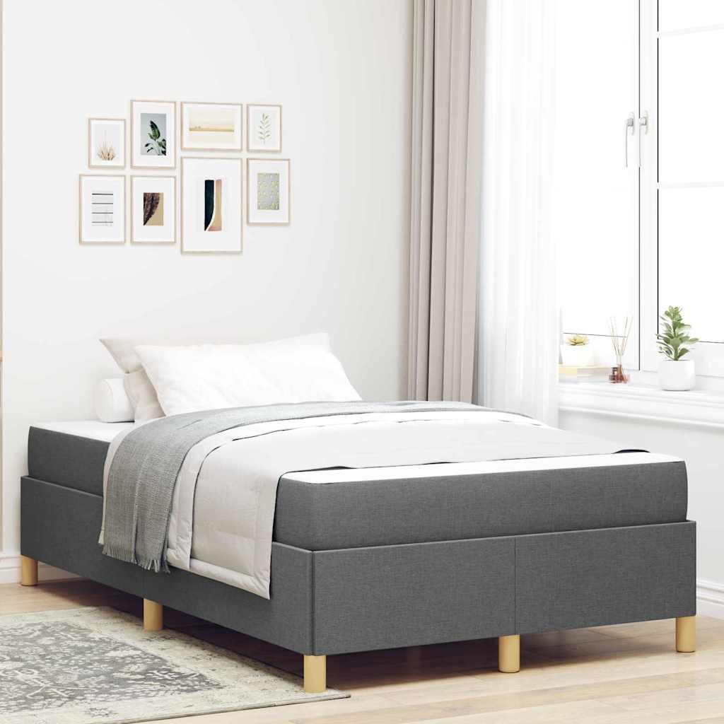 vidaXL Boxspring bed Lichtgrijs en Bruin en Wit 80 x 200 cm Stof