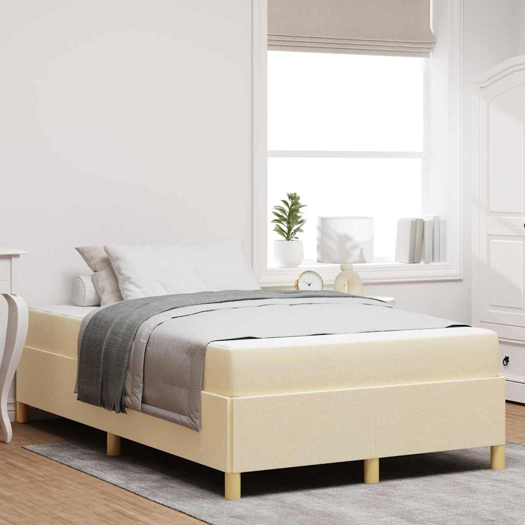 vidaXL Boxspring bed Lichtgrijs en Bruin en Wit 80 x 200 cm Stof
