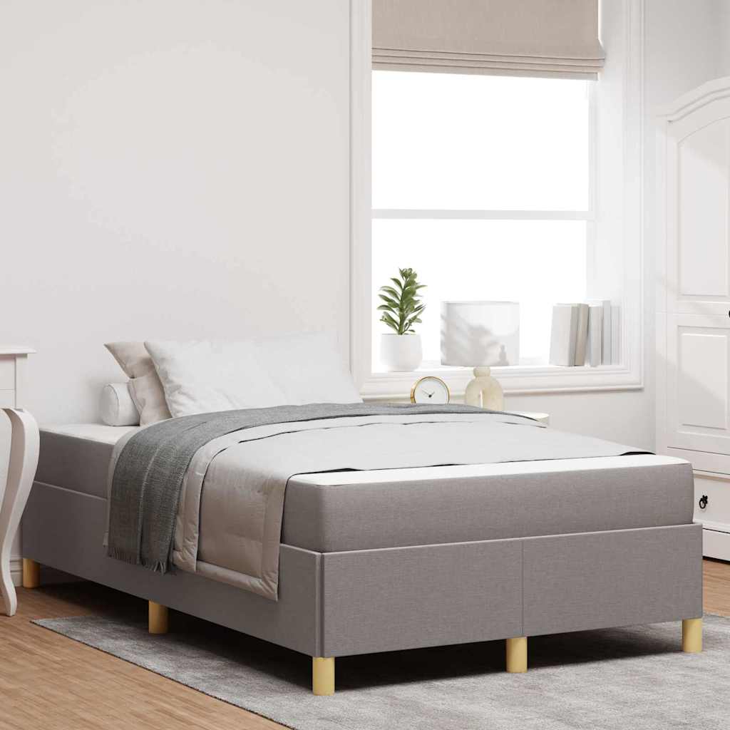 vidaXL Boxspring bed Lichtgrijs en Bruin en Wit 80 x 200 cm Stof