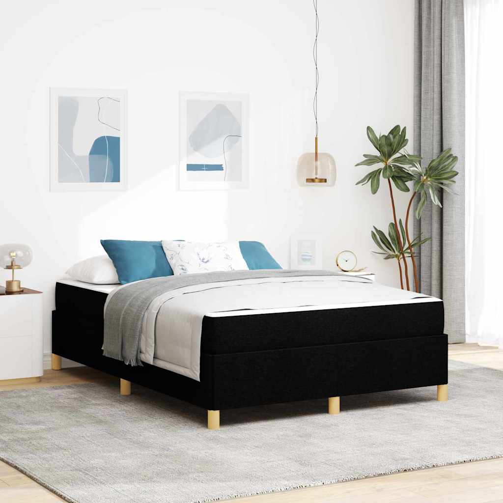 vidaXL Boxspring bed Lichtgrijs en Bruin en Wit 80 x 200 cm Stof