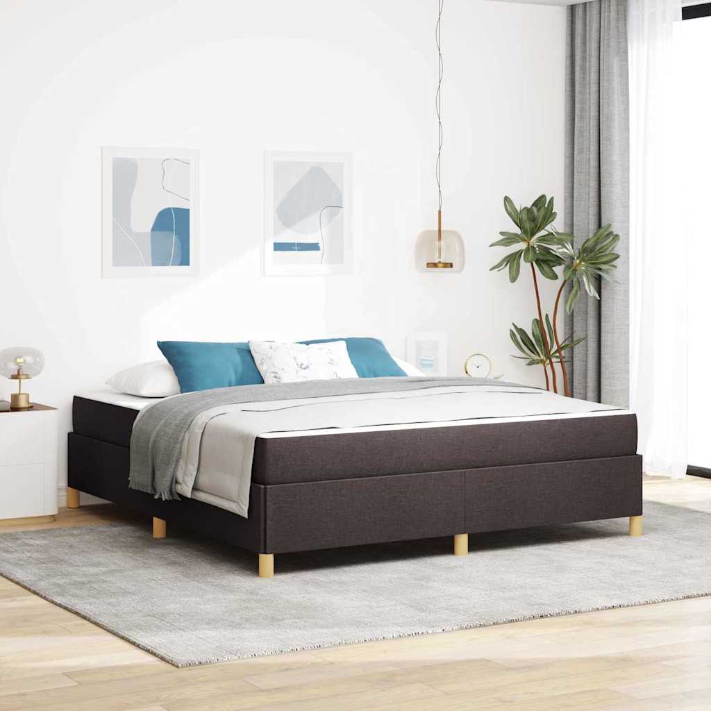 vidaXL Boxspring bed Lichtgrijs en Bruin en Wit 80 x 200 cm Stof