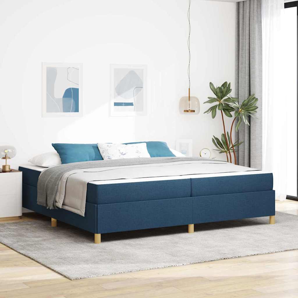 vidaXL Boxspring bed Lichtgrijs en Bruin en Wit 80 x 200 cm Stof