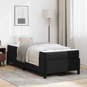 vidaXL Bedframe met matras met matras Zwart 80 x 200 cm Kunstleer