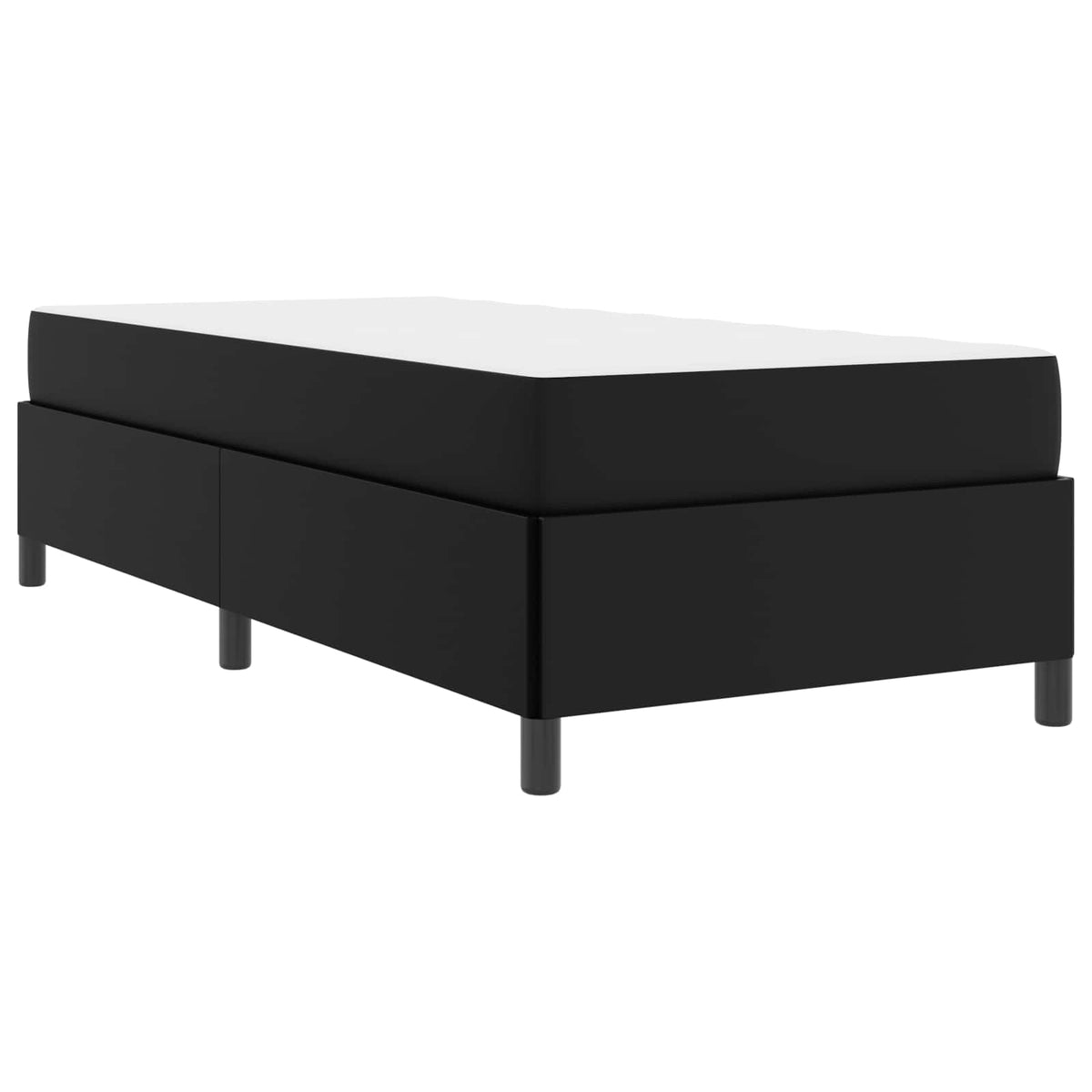 vidaXL Bedframe met matras met matras Zwart 80 x 200 cm Kunstleer
