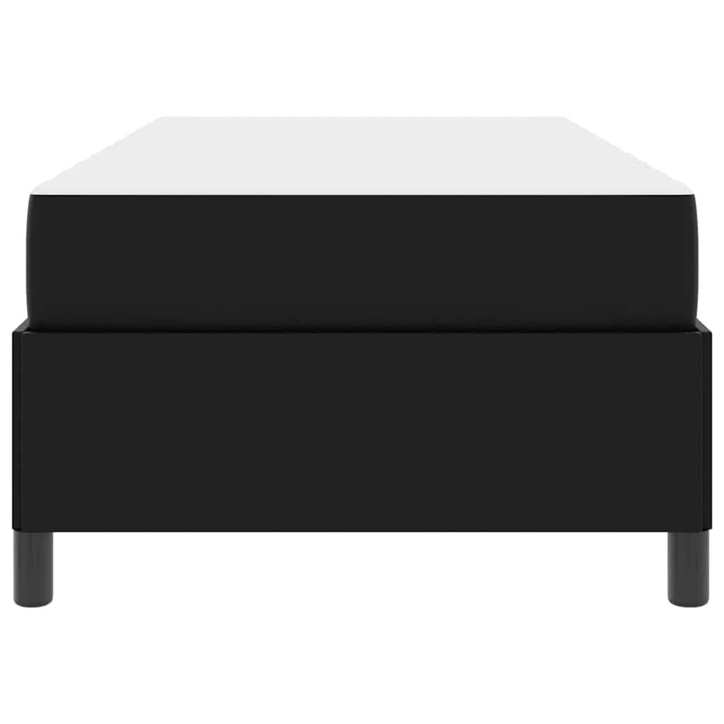 vidaXL Bedframe met matras met matras Zwart 80 x 200 cm Kunstleer