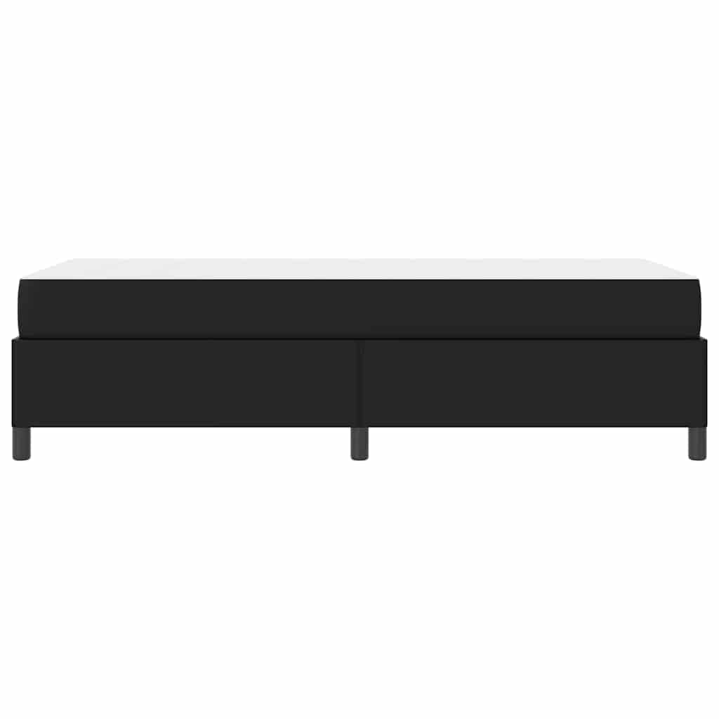 vidaXL Bedframe met matras met matras Zwart 80 x 200 cm Kunstleer