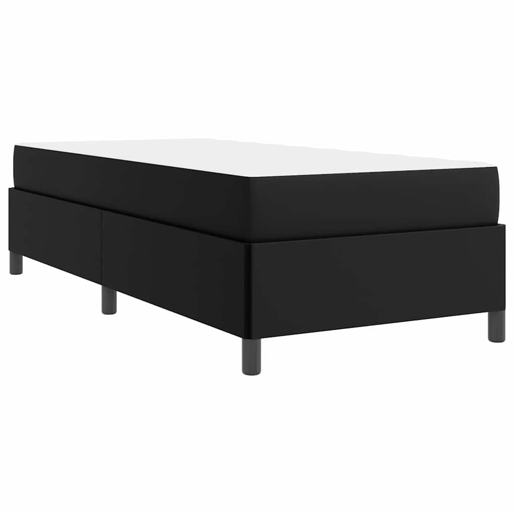 vidaXL Bedframe met matras met matras Zwart 80 x 200 cm Kunstleer