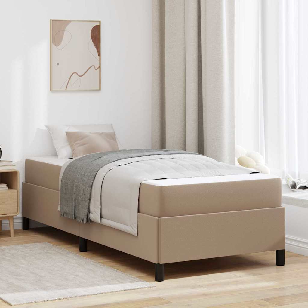 vidaXL Bedframe met matras met matras Zwart 80 x 200 cm Kunstleer