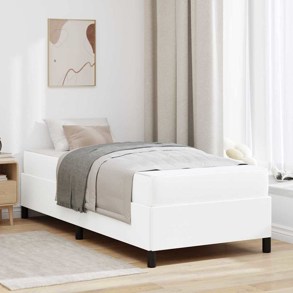 vidaXL Bedframe met matras met matras Zwart 80 x 200 cm Kunstleer