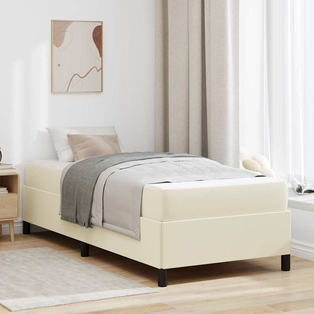 vidaXL Bedframe met matras met matras Zwart 80 x 200 cm Kunstleer