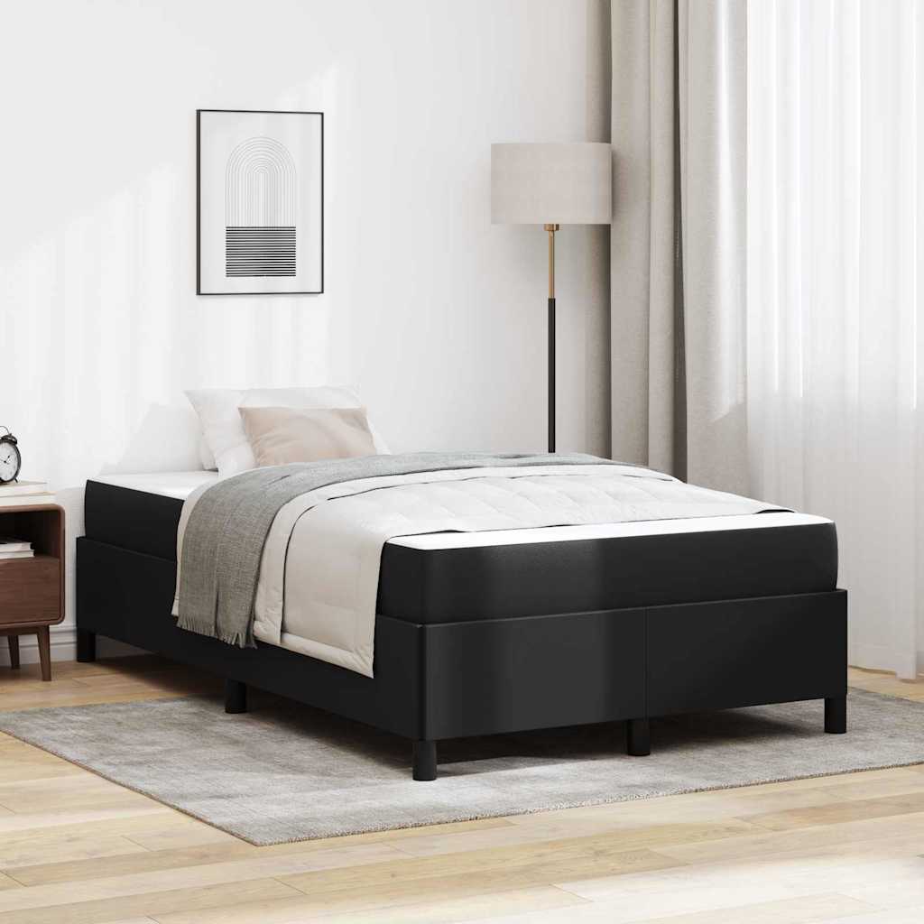 vidaXL Bedframe met matras met matras Zwart 80 x 200 cm Kunstleer