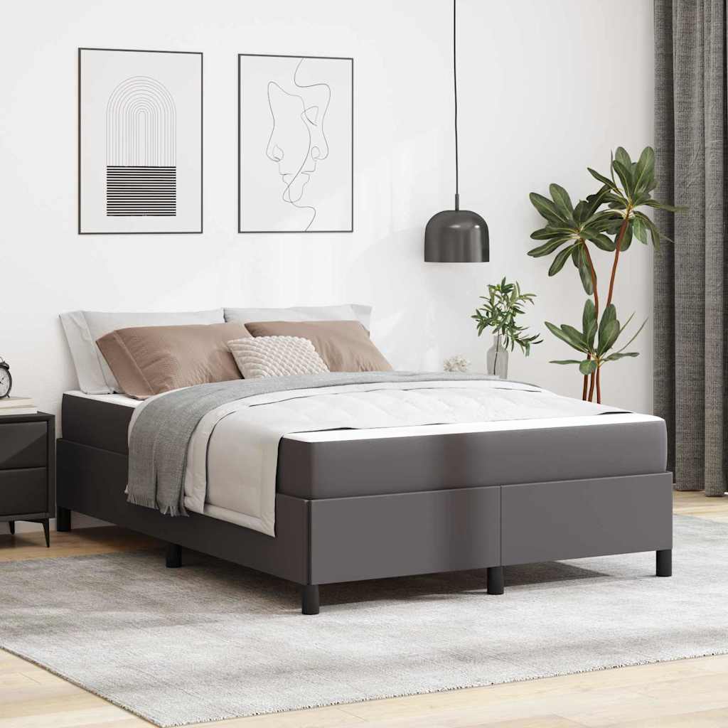vidaXL Bedframe met matras met matras Zwart 80 x 200 cm Kunstleer