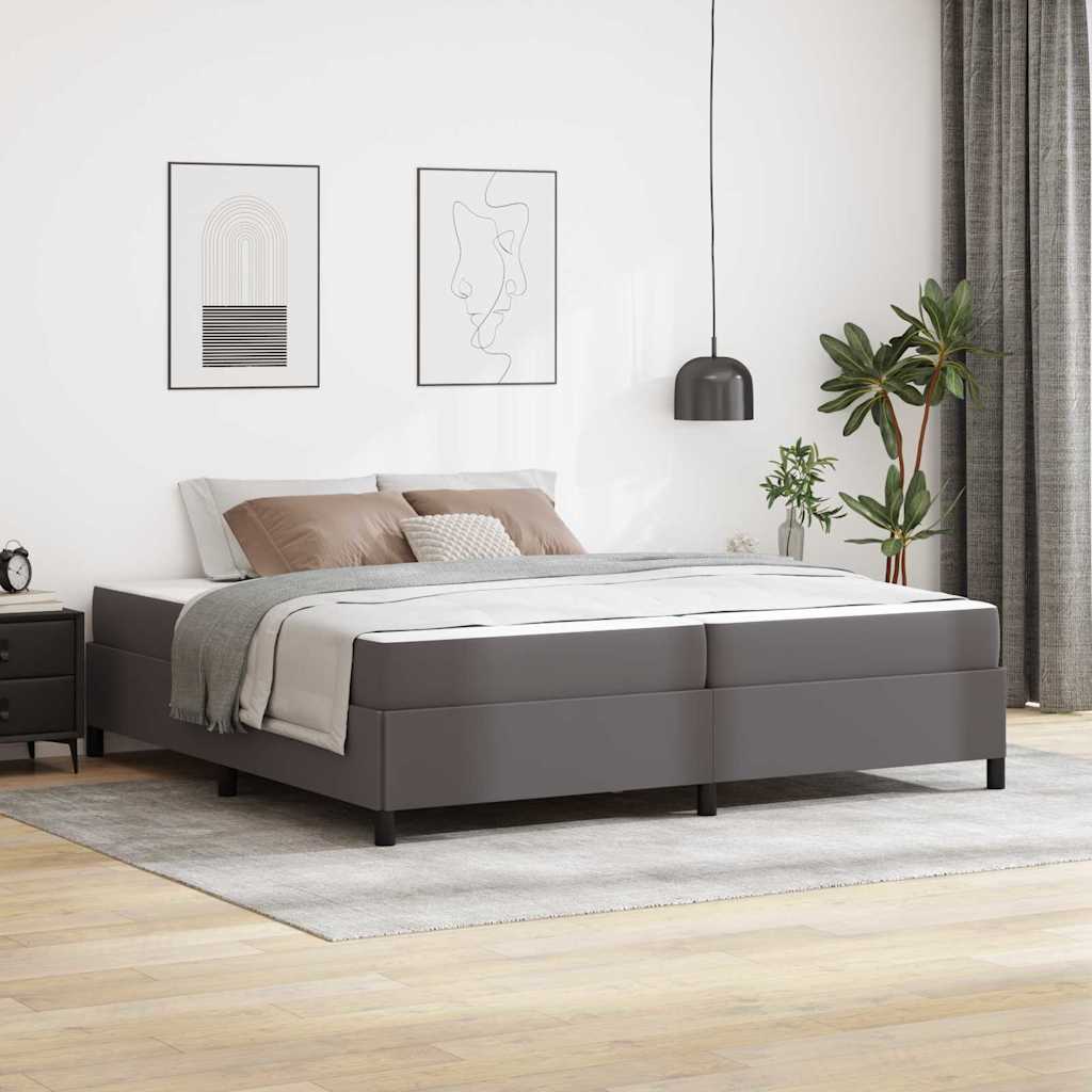 vidaXL Bedframe met matras met matras Zwart 80 x 200 cm Kunstleer
