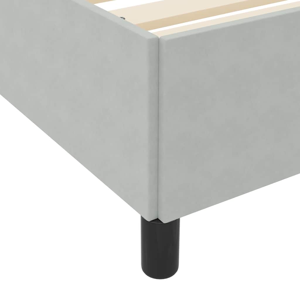 vidaXL Bedframe Lichtgrijs, grijs en wit 80 x 200 cm Fluweel