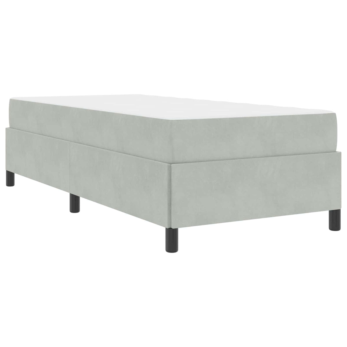 vidaXL Bedframe Lichtgrijs, grijs en wit 80 x 200 cm Fluweel
