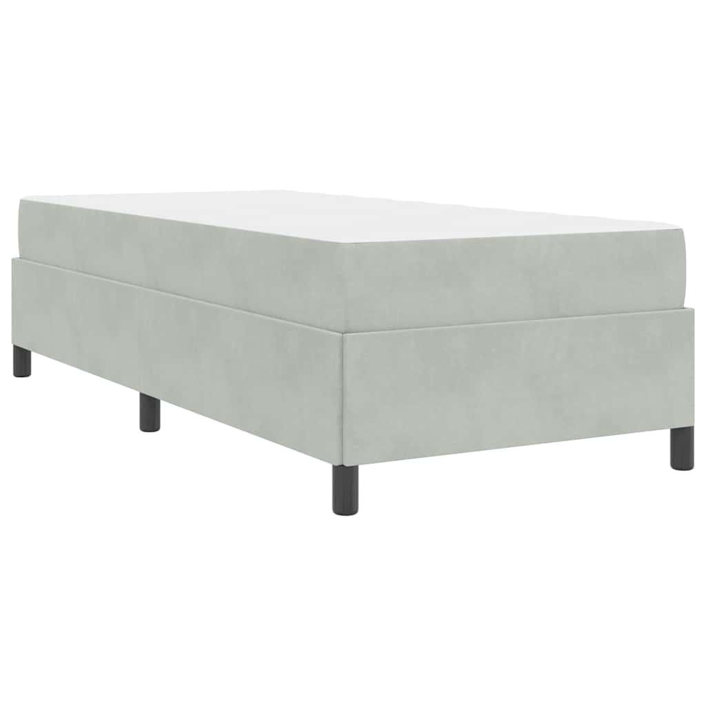 vidaXL Bedframe Lichtgrijs, grijs en wit 80 x 200 cm Fluweel