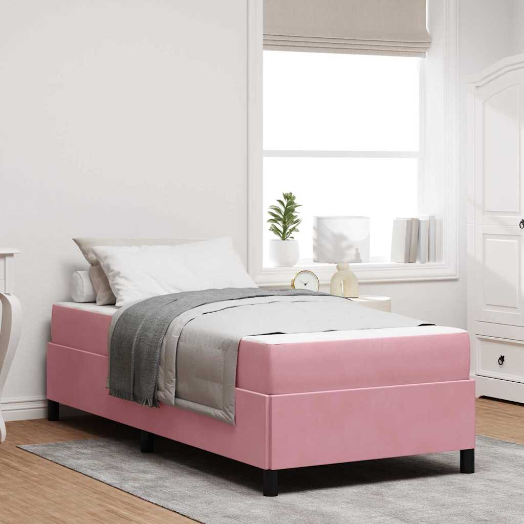 vidaXL Bedframe Lichtgrijs, grijs en wit 80 x 200 cm Fluweel