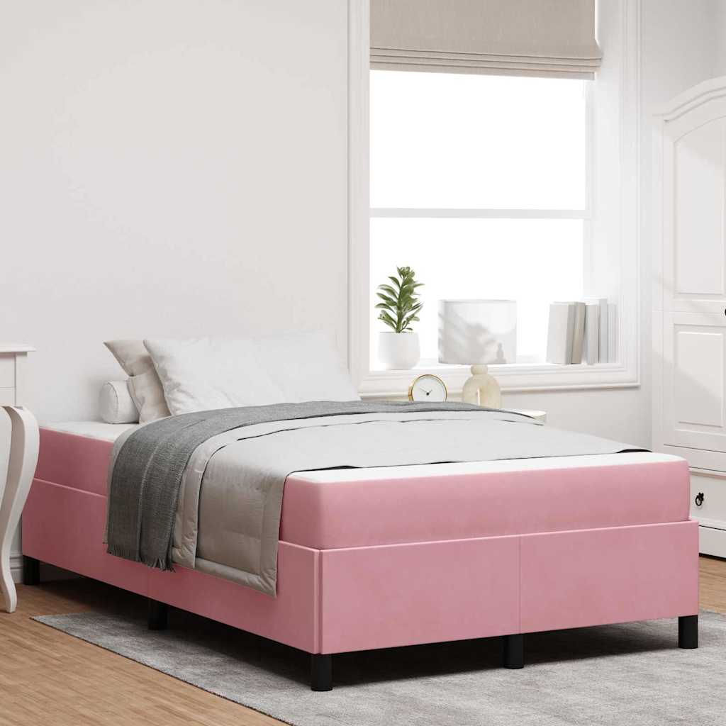 vidaXL Bedframe Lichtgrijs, grijs en wit 80 x 200 cm Fluweel