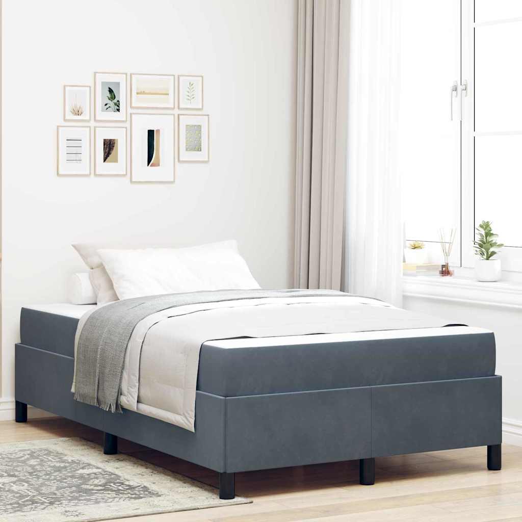vidaXL Bedframe Lichtgrijs, grijs en wit 80 x 200 cm Fluweel