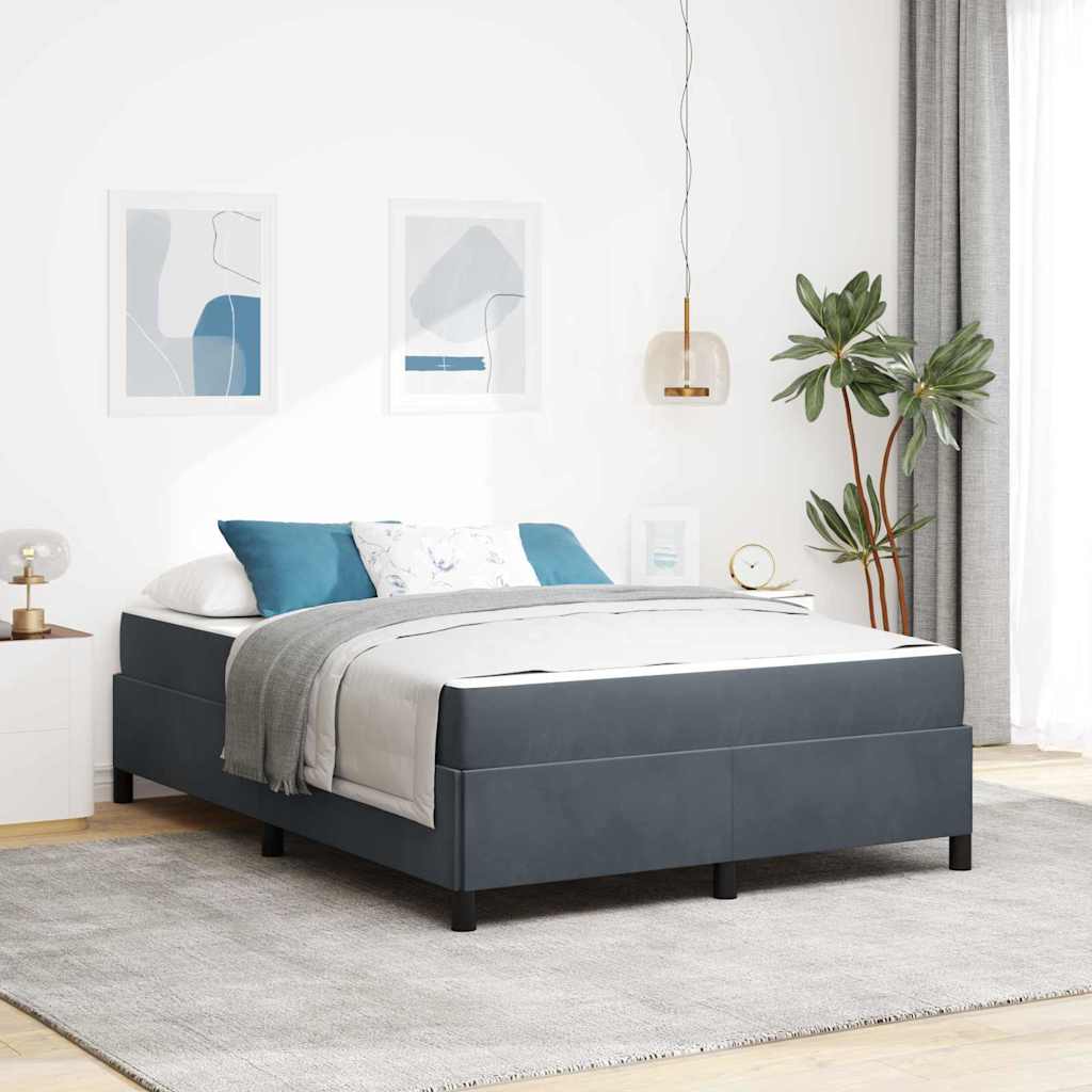 vidaXL Bedframe Lichtgrijs, grijs en wit 80 x 200 cm Fluweel