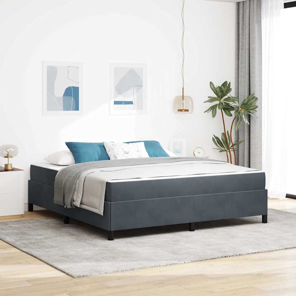 vidaXL Bedframe Lichtgrijs, grijs en wit 80 x 200 cm Fluweel