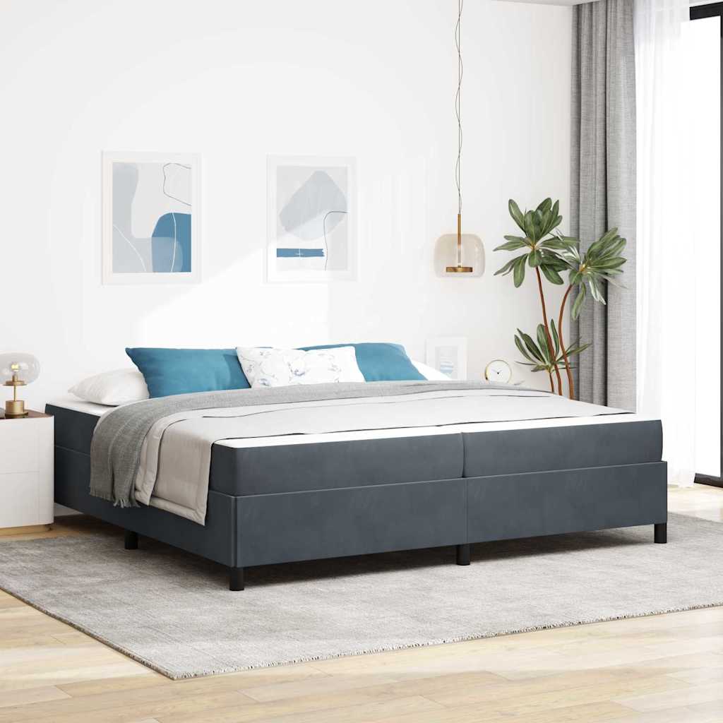 vidaXL Bedframe Lichtgrijs, grijs en wit 80 x 200 cm Fluweel