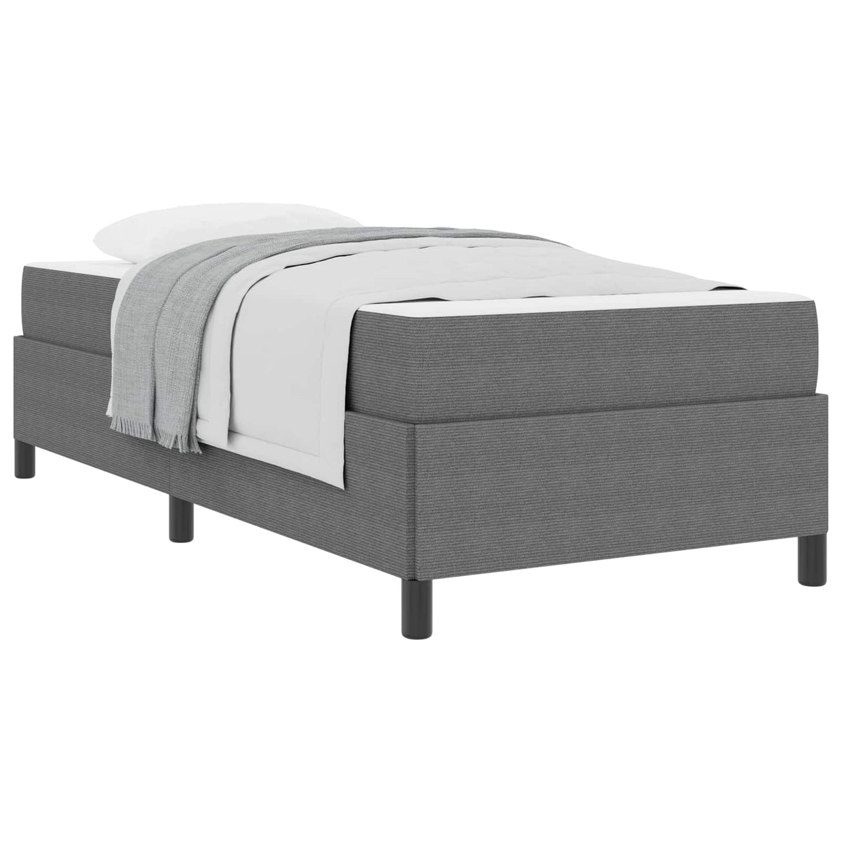 vidaXL Bedframe Lichtgrijs 80 x 200 cm Katoenen stof