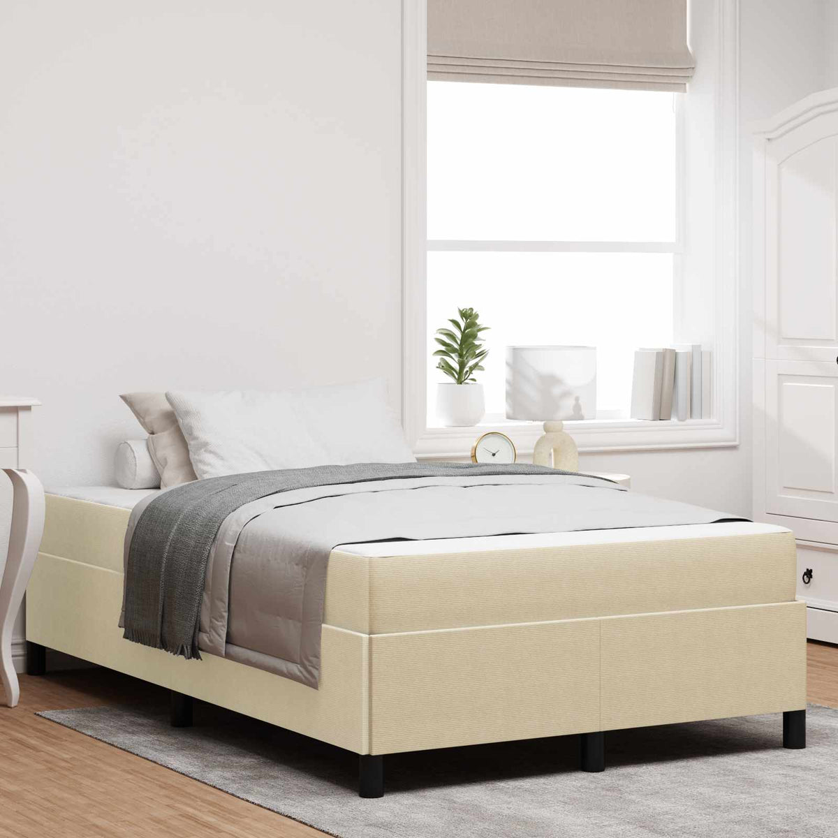 vidaXL Bedframe Lichtgrijs 80 x 200 cm Katoenen stof