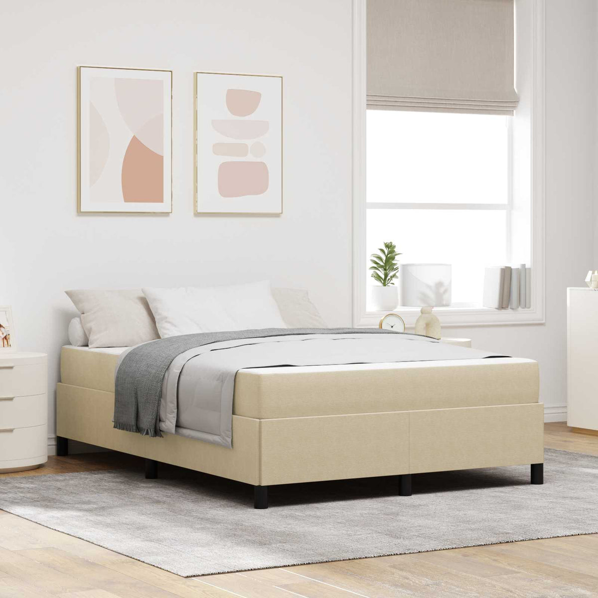 vidaXL Bedframe Lichtgrijs 80 x 200 cm Katoenen stof