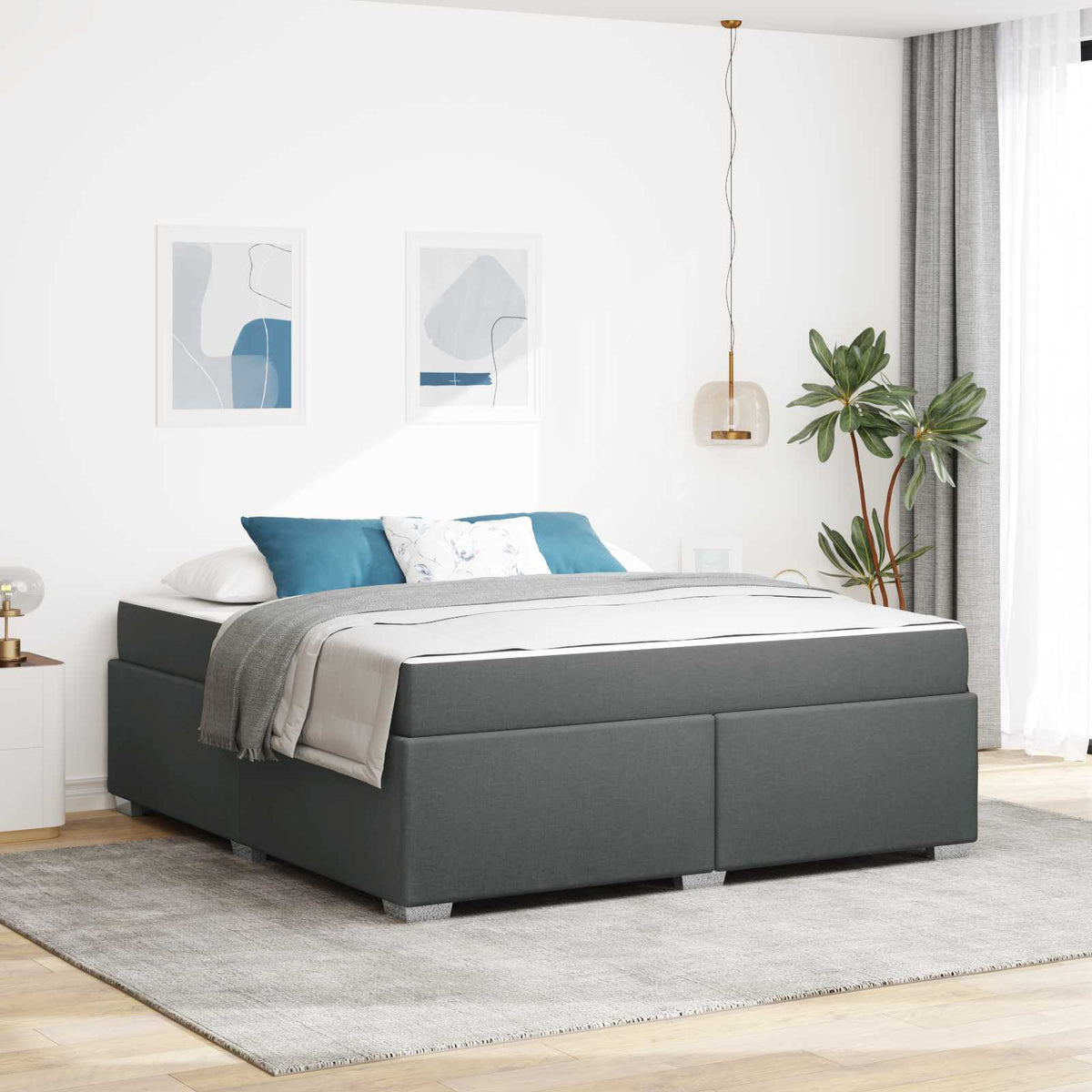 vidaXL Bedframe Lichtgrijs 80 x 200 cm Stof