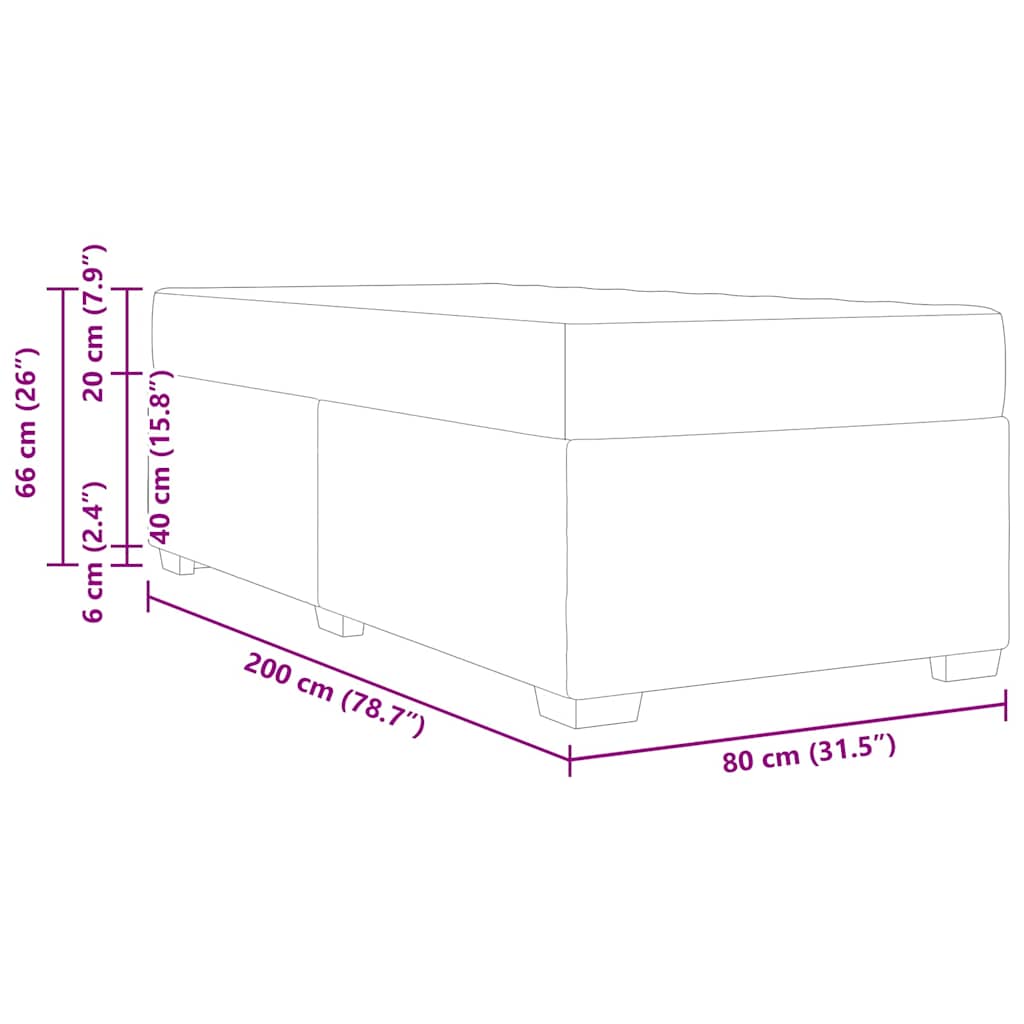 vidaXL Bedframe Zwart 80 x 200 cm Kunstleer