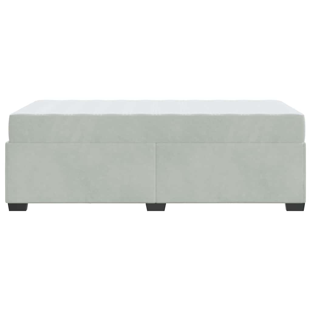 vidaXL Bedframe met matras met matras Lichtgrijs 80 x 200 cm Fluweel