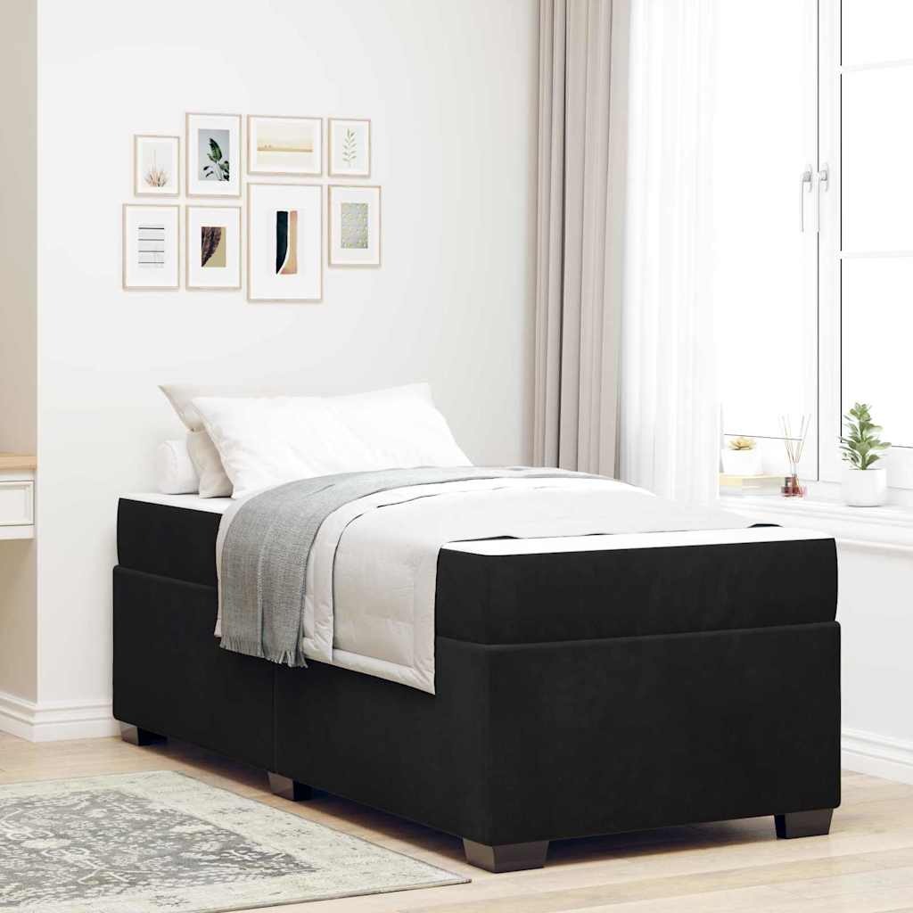 vidaXL Bedframe met matras met matras Lichtgrijs 80 x 200 cm Fluweel