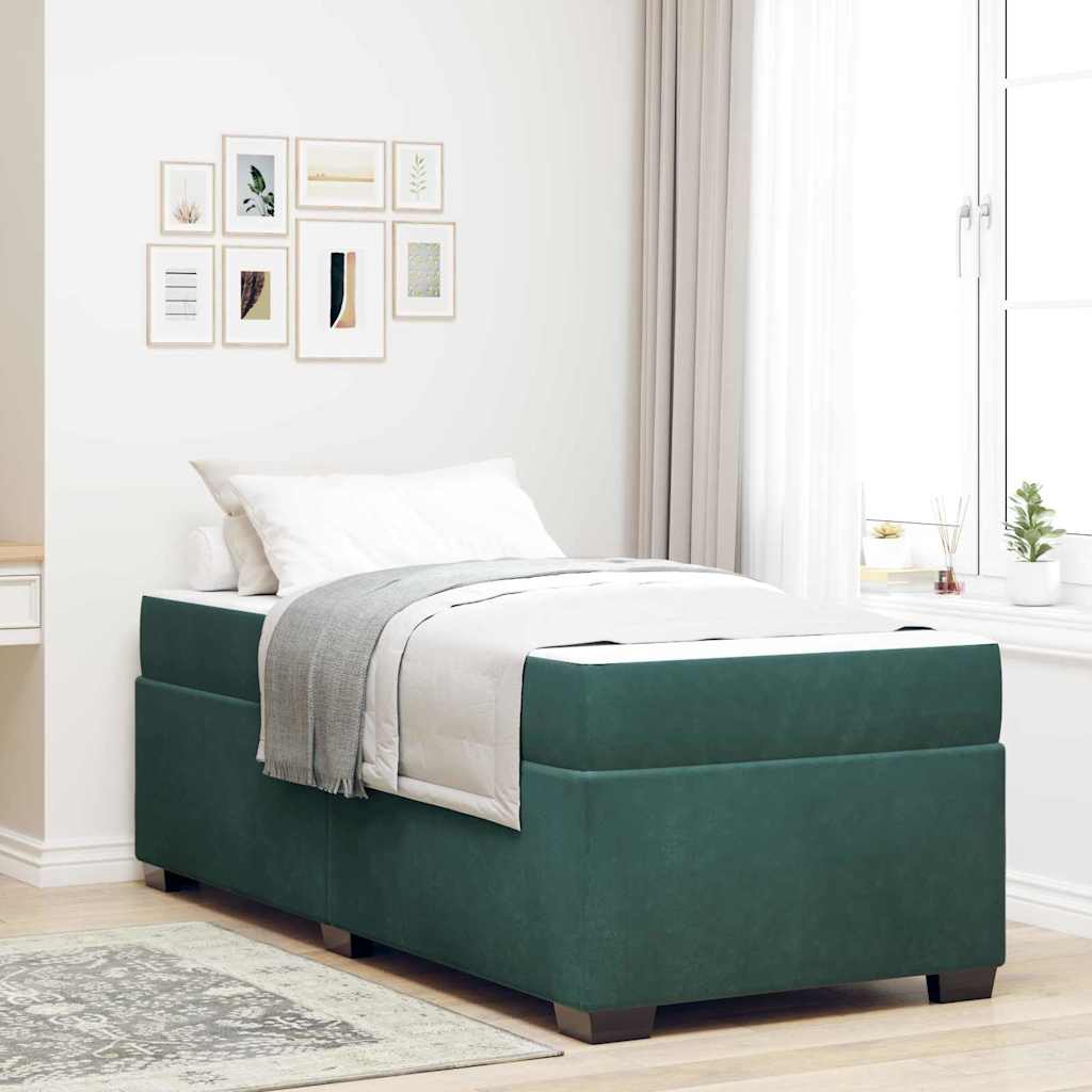 vidaXL Bedframe met matras met matras Lichtgrijs 80 x 200 cm Fluweel