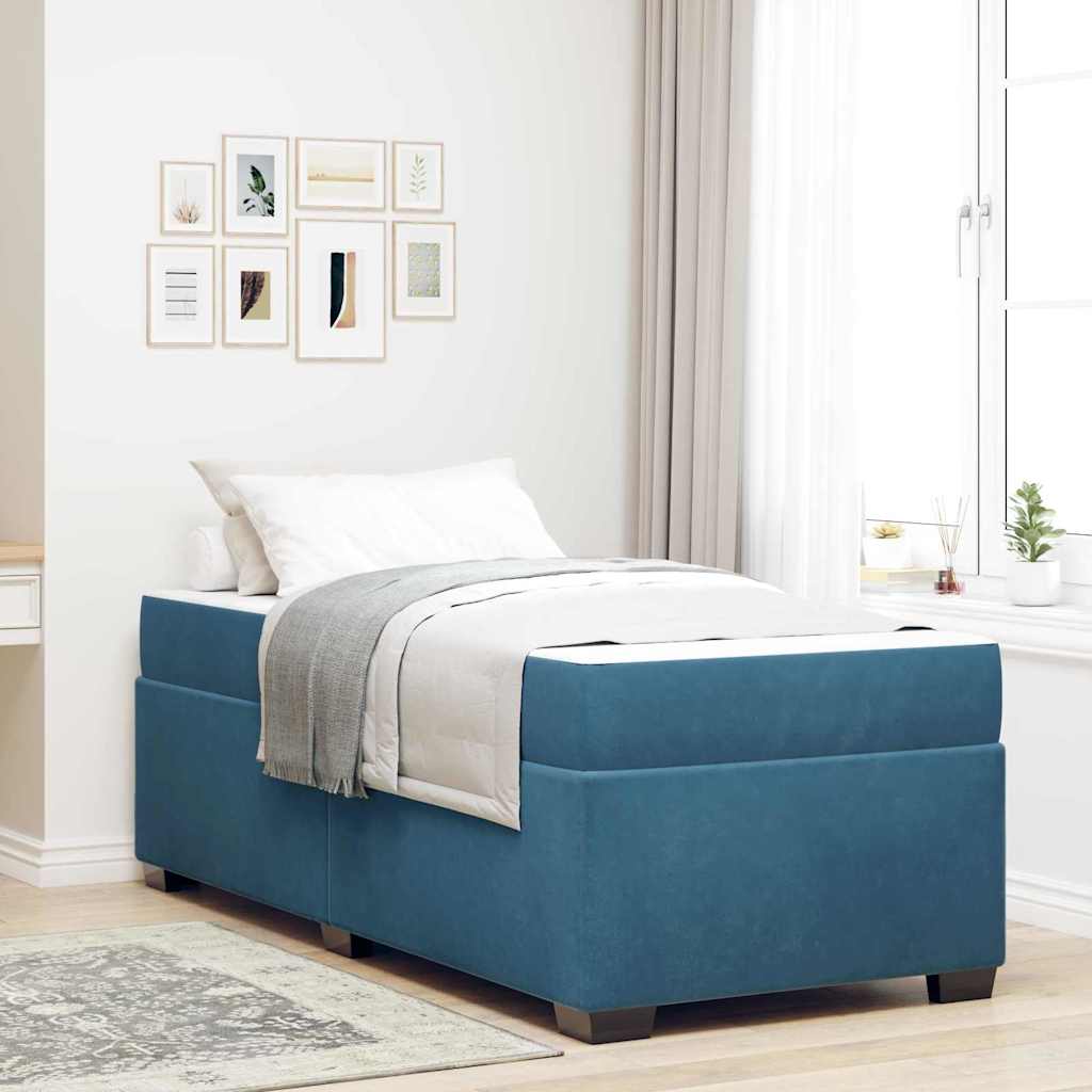 vidaXL Bedframe met matras met matras Lichtgrijs 80 x 200 cm Fluweel