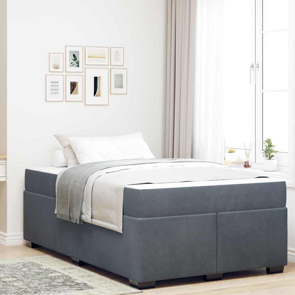 vidaXL Bedframe met matras met matras Lichtgrijs 80 x 200 cm Fluweel