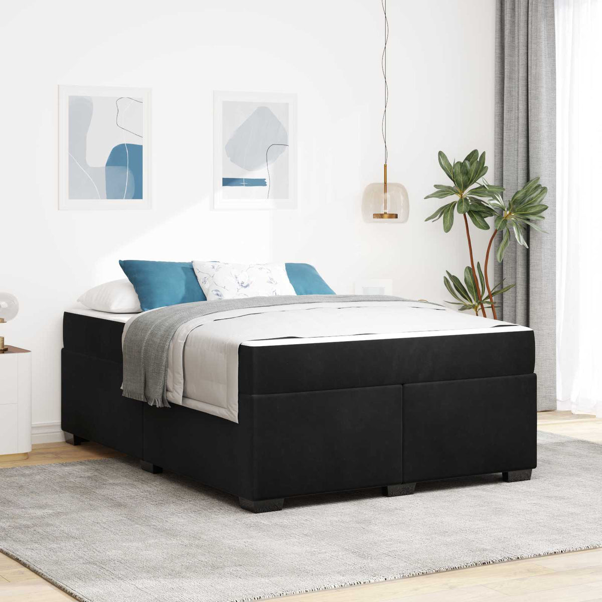 vidaXL Bedframe met matras met matras Lichtgrijs 80 x 200 cm Fluweel