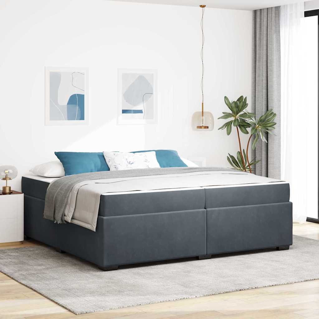 vidaXL Bedframe met matras met matras Lichtgrijs 80 x 200 cm Fluweel
