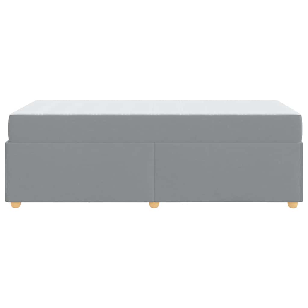 vidaXL Bedframe met matras met matras Lichtgrijs 80 x 200 cm Stof