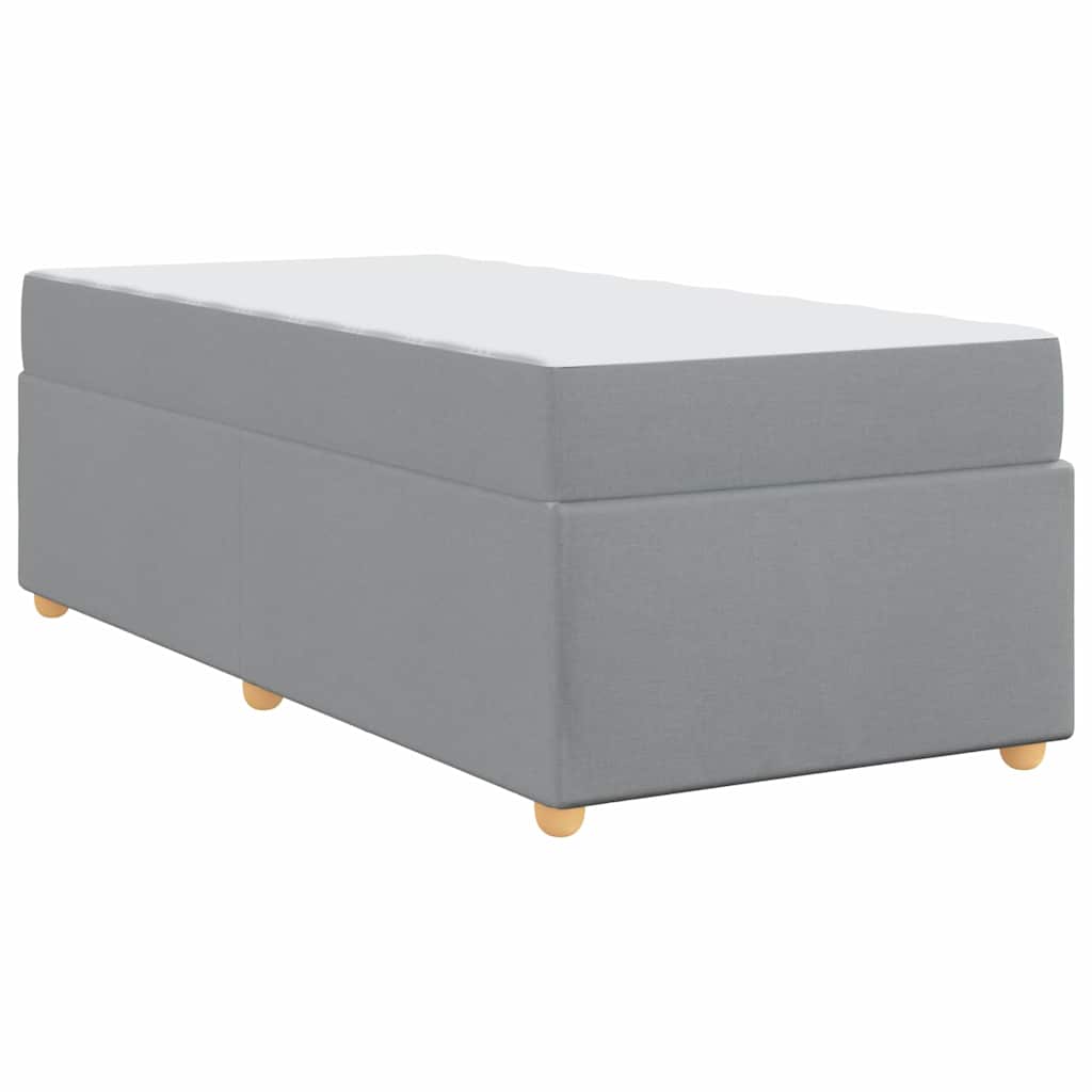 vidaXL Bedframe met matras met matras Lichtgrijs 80 x 200 cm Stof