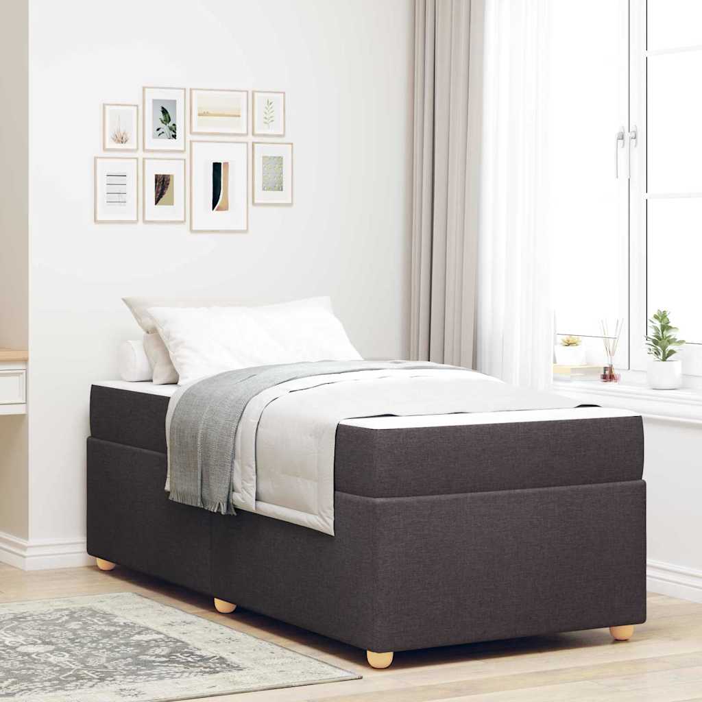 vidaXL Bedframe met matras met matras Lichtgrijs 80 x 200 cm Stof
