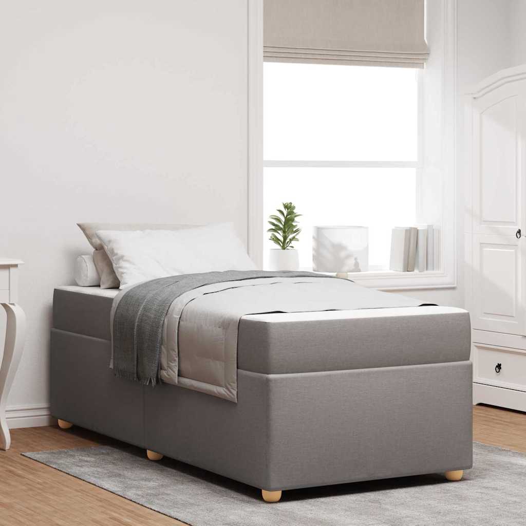 vidaXL Bedframe met matras met matras Lichtgrijs 80 x 200 cm Stof