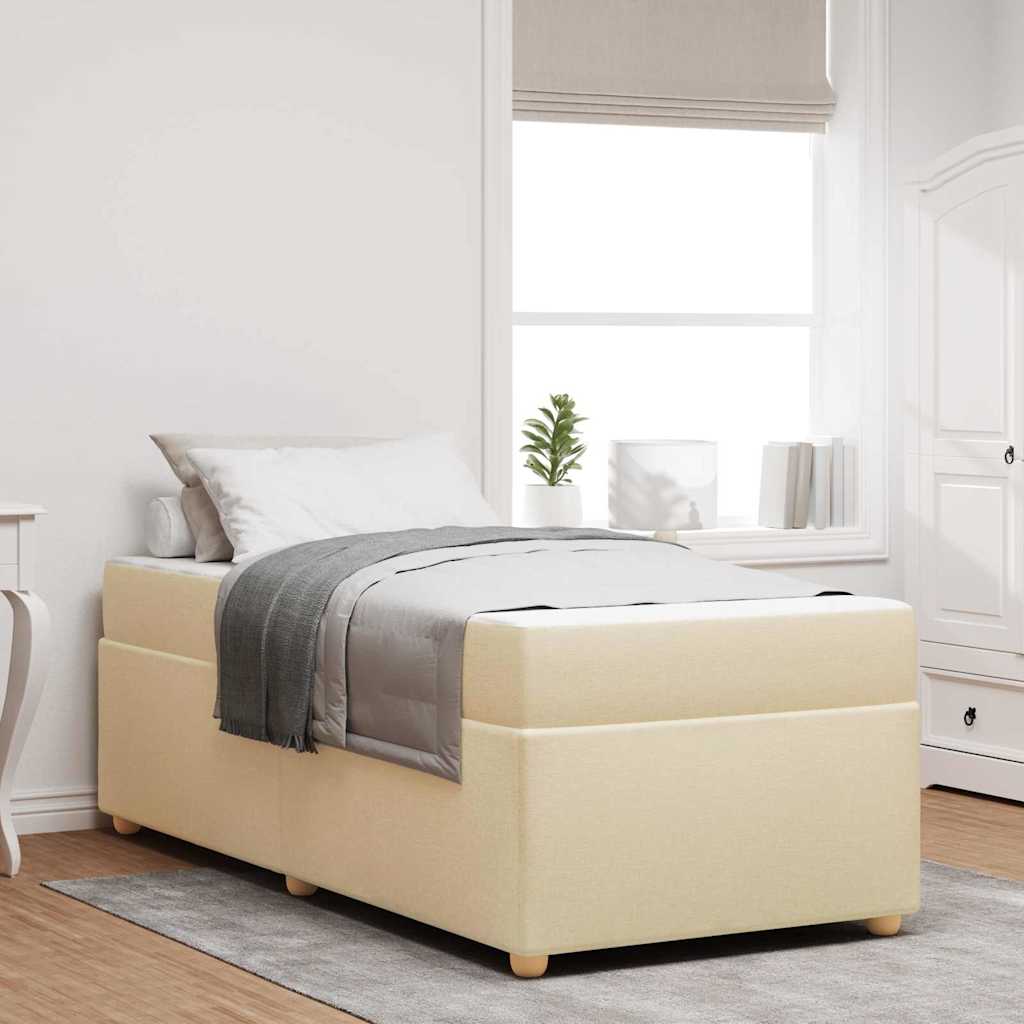 vidaXL Bedframe met matras met matras Lichtgrijs 80 x 200 cm Stof