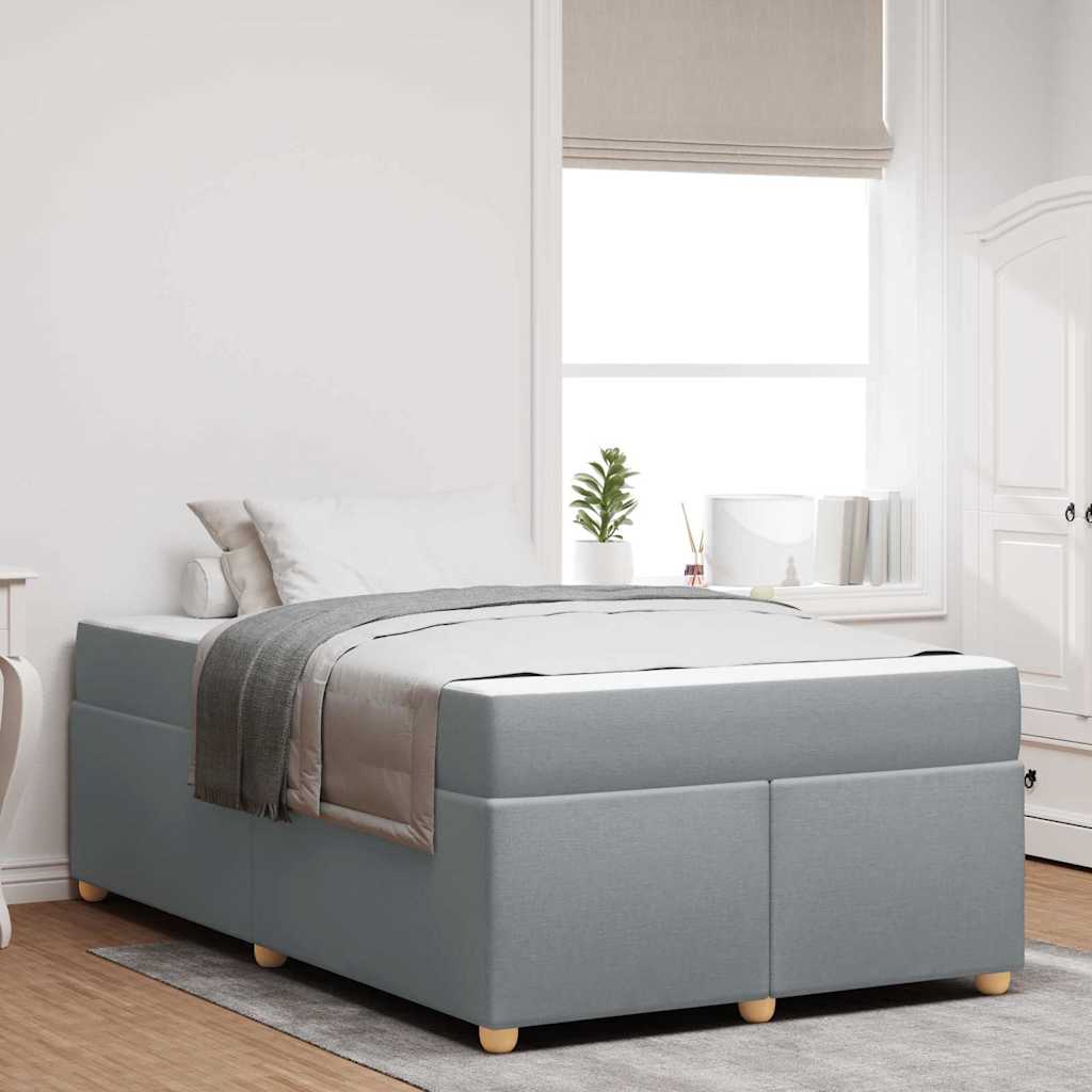 vidaXL Bedframe met matras met matras Lichtgrijs 80 x 200 cm Stof