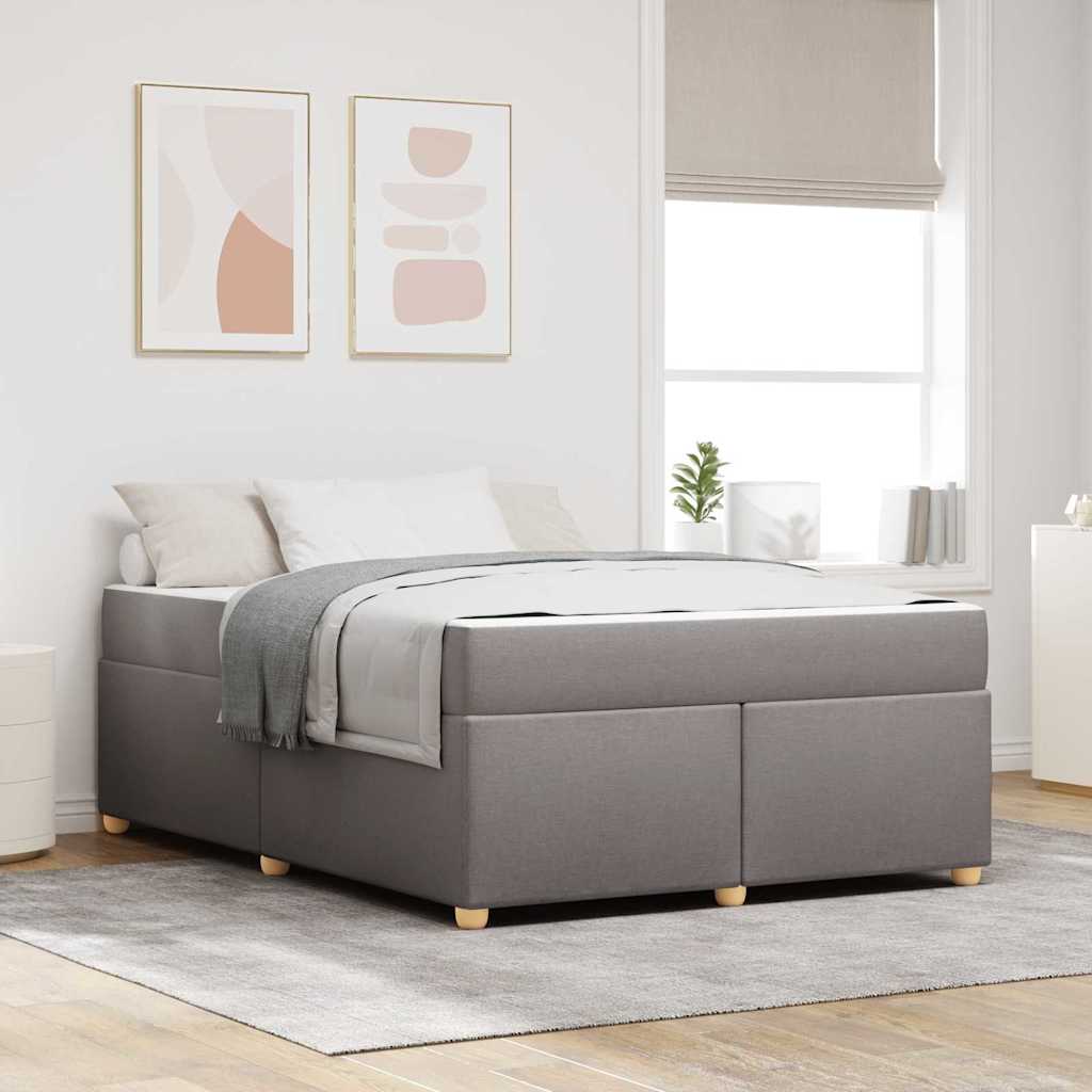 vidaXL Bedframe met matras met matras Lichtgrijs 80 x 200 cm Stof